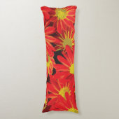 Coussins Longs Fleurs rouges et jaunes 1 (Devant (Vertical))