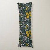 Coussins Longs Fleurs sauvages bohémiens de la moutarde (Devant (Vertical))