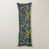 Coussins Longs Fleurs sauvages bohémiens de la moutarde (Dos (Vertical))