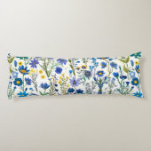 Coussins Longs Fleurs sauvages de Jardin Bleu Rustique (Dos)