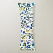 Coussins Longs Fleurs sauvages de Jardin Bleu Rustique (Devant (Vertical))