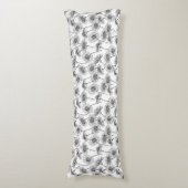 Coussins Longs Fleurs sauvages en noir et blanc (Devant (Vertical))