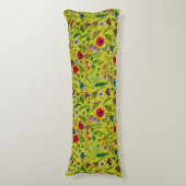 Coussins Longs Fleurs sauvages et papillons de nuit en vert (Devant (Vertical))