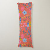 Coussins Longs Fleurs sauvages rouges Boho modernes (Devant (Vertical))