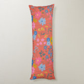 Coussins Longs Fleurs sauvages rouges Boho modernes (Dos (Vertical))