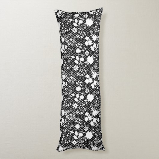 Coussins Longs Fleurs sur net 01.bx4 Black BG (Dos (Vertical))