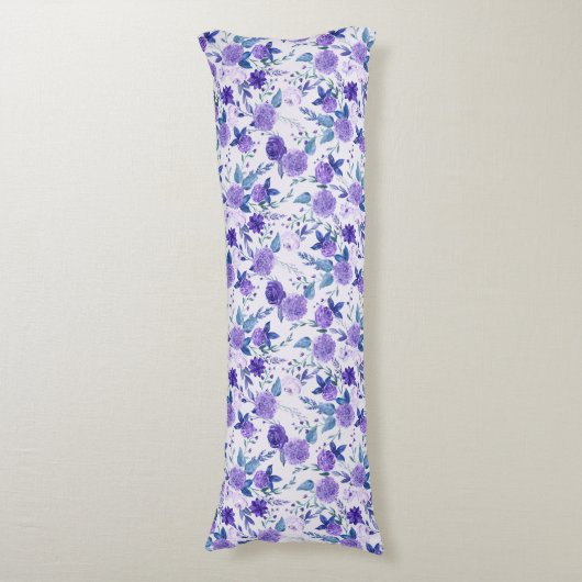 Coussins Longs Fleurs violettes (Devant (Vertical))