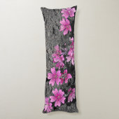 Coussins Longs Fleurs violettes (Dos (Vertical))