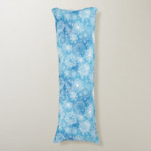 Coussins Longs Flocon de neige bleu (Devant (Vertical))