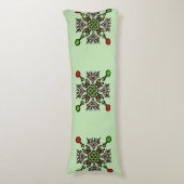 Coussins Longs Flocon de Noël Mandala (Devant (Vertical))