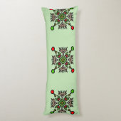 Coussins Longs Flocon de Noël Mandala (Dos (Vertical))