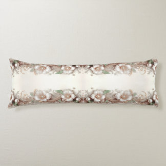 Coussins Longs Floral and Pearl Embellishments Body Pillow