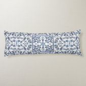 Coussins Longs Floral bleu Denim (Dos)