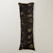 Coussins Longs Floral d'or (Devant (Vertical))