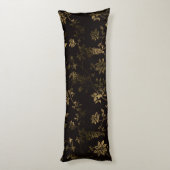 Coussins Longs Floral d'or (Dos (Vertical))