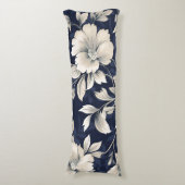 Coussins Longs Floral en bleu (Devant (Vertical))