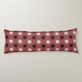 Coussins Longs Floral géométrique moderne rouge noir Abstrait (Dos)