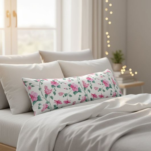 Coussins Longs floral pillow, flower print pillow, decorative