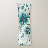 Coussins Longs Floral turquoise (Dos (Vertical))
