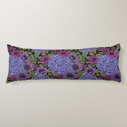 Coussins Longs Floraux de jardin gras (Devant)