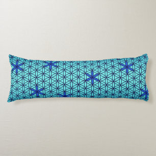 Coussins Longs Flower Of Life - timbre sans couture motif - cyan