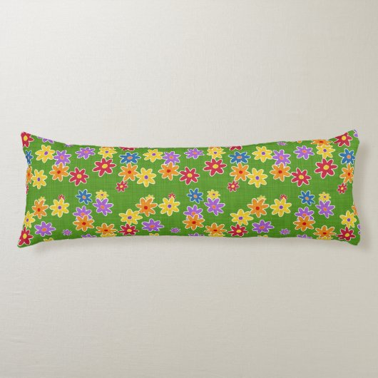 Coussins Longs Flower Power Fabric Motif + vos idées (Devant)