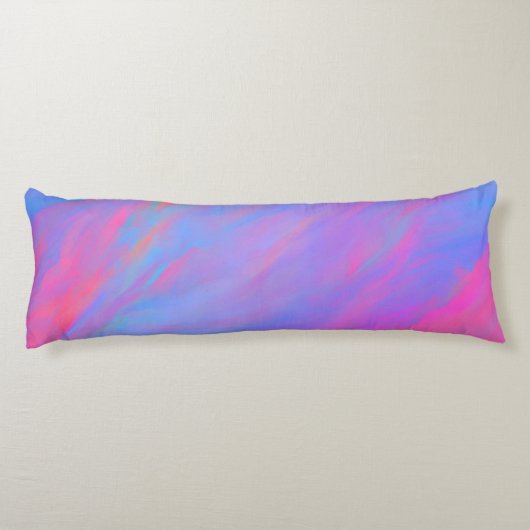 Coussins Longs Flux Abstrait d'encre néon (Dos)