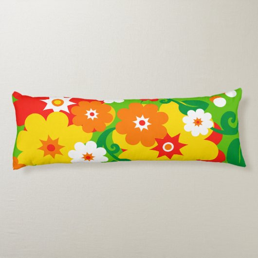Coussins Longs Fond d'écran Funky Flower Power (Dos)