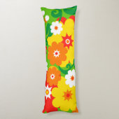 Coussins Longs Fond d'écran Funky Flower Power (Dos (Vertical))