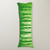 Coussins Longs Fond goutte à goutte de paillettes vertes avec sci (Devant (Vertical))