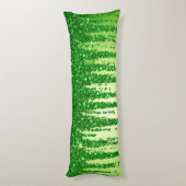 Coussins Longs Fond goutte à goutte de paillettes vertes avec sci (Dos (Vertical))