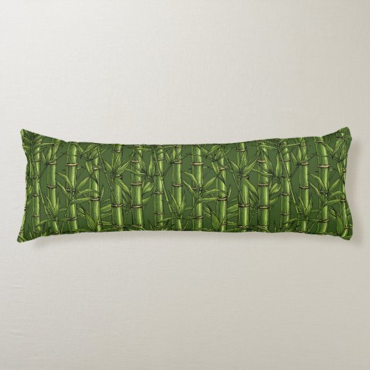 Coussins Longs Forêt de bambou en vert (Devant)