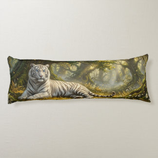 Coussins Longs Forêt du Tigre Blanc – Sérénité du Bois Enchanté