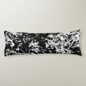 Coussins Longs Formation de glace Abstraite noire et blanche (Dos)