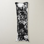Coussins Longs Formation de glace Abstraite noire et blanche (Devant (Vertical))