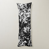 Coussins Longs Formation de glace Abstraite noire et blanche (Dos (Vertical))