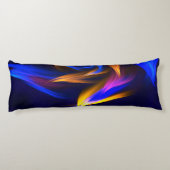 Coussins Longs Forme de tourbillon Abstrait Bleu orange (Dos)