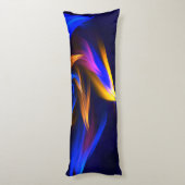 Coussins Longs Forme de tourbillon Abstrait Bleu orange (Dos (Vertical))