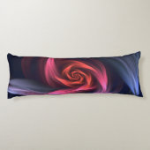 Coussins Longs Forme De Vortex Abstrait Rouge Et Bleu (Dos)