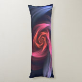 Coussins Longs Forme De Vortex Abstrait Rouge Et Bleu (Dos (Vertical))