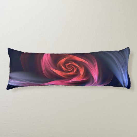 Coussins Longs Forme De Vortex Abstrait Rouge Et Bleu (Devant)