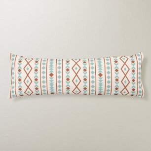 Coussins Longs Formes Aztec Lg V Motif rouille Crème Turquoise