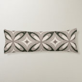 Coussins Longs Formes circulaires rétro beige et marron (Dos)