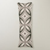 Coussins Longs Formes circulaires rétro beige et marron (Devant (Vertical))