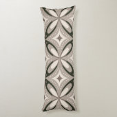 Coussins Longs Formes circulaires rétro beige et marron (Dos (Vertical))