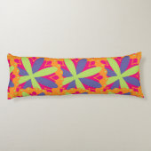 Coussins Longs Formes florales orange vibrant (Dos)