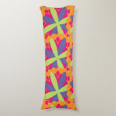 Coussins Longs Formes florales orange vibrant (Devant (Vertical))