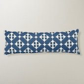 Coussins Longs Formes géométriques bleues abstraites (Dos)