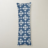 Coussins Longs Formes géométriques bleues abstraites (Dos (Vertical))
