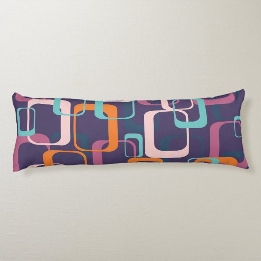 Coussins Longs Formes géométriques du milieu du siècle rétro Art (Dos)